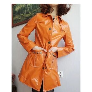 Marc Jacobs Vibrant Orange Trench Coat